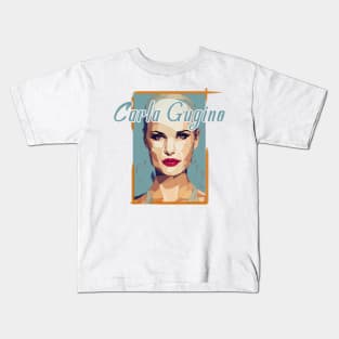 Carla Gugino watercolor portrait graphic design Kids T-Shirt